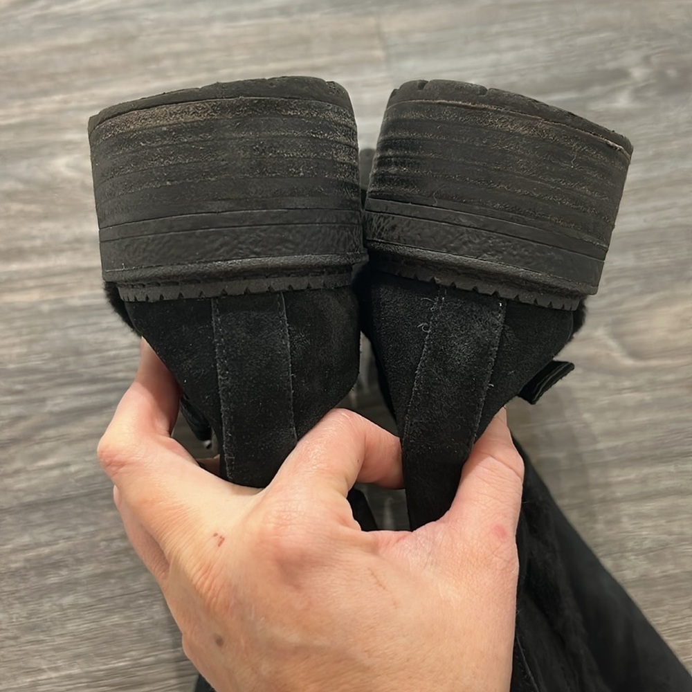 Sam Edelman Jailyn Suede Winter Boots Size 9 Faux Fur-Lined Black Zip-Up Snow - Picture 11 of 15
